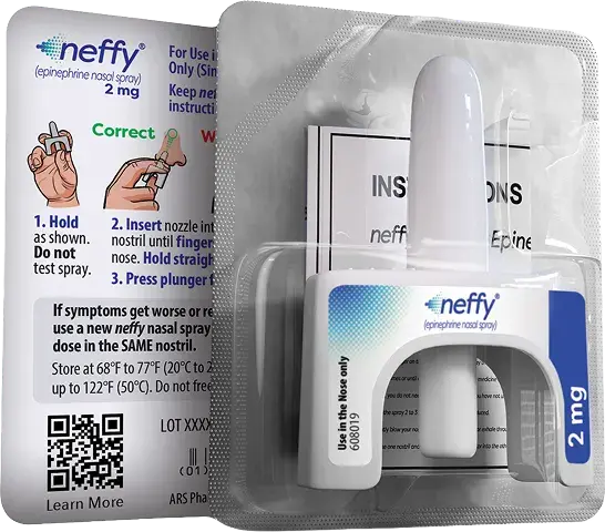 neffy device in blister packaging